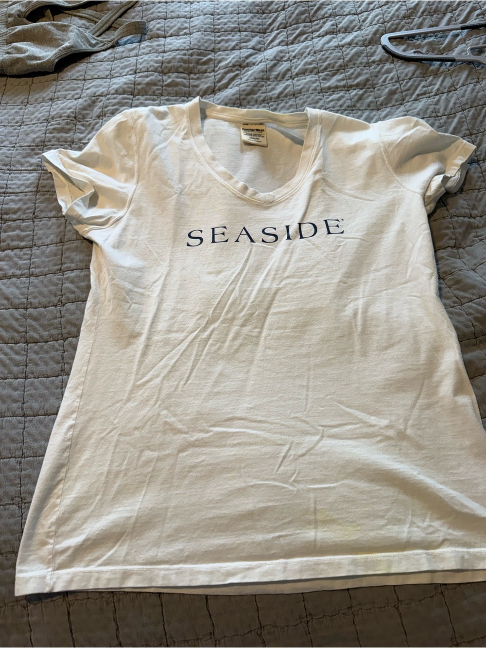 Seaside White V-neck Tee
